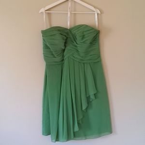 David's Bridal Green Bridesmaid Dress Size 16